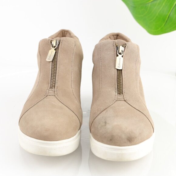 Blondo Womens Glenda Boot Size 8 Tan Suede Hidden Wedge Heel Zip Up Bootie - Picture 4 of 12